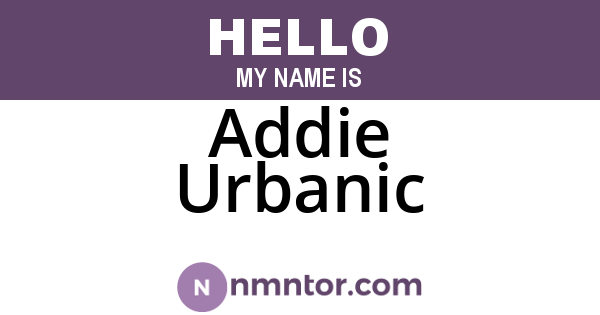 Addie Urbanic