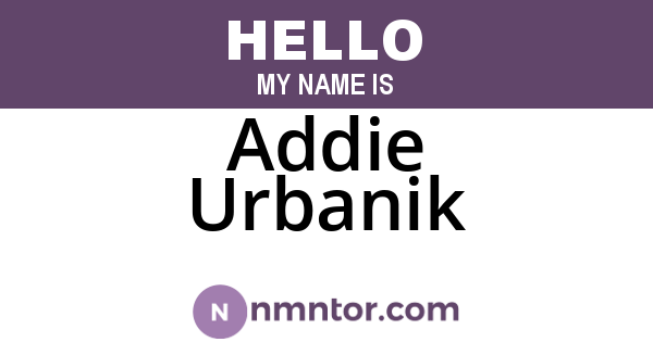 Addie Urbanik