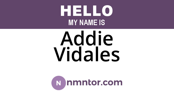 Addie Vidales