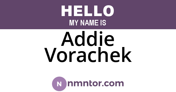 Addie Vorachek