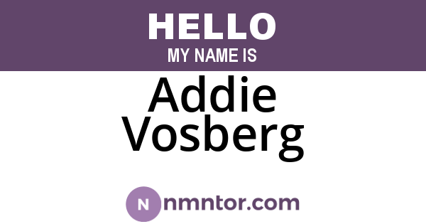 Addie Vosberg