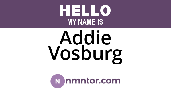 Addie Vosburg