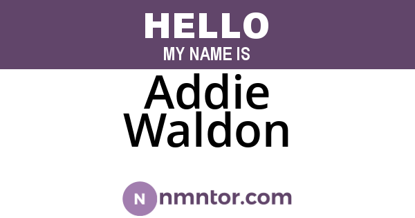 Addie Waldon
