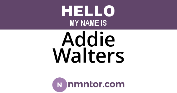 Addie Walters