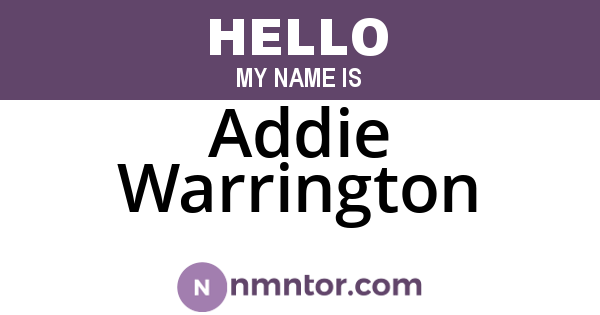 Addie Warrington