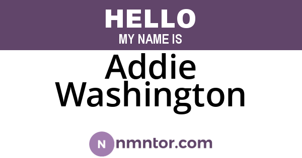 Addie Washington
