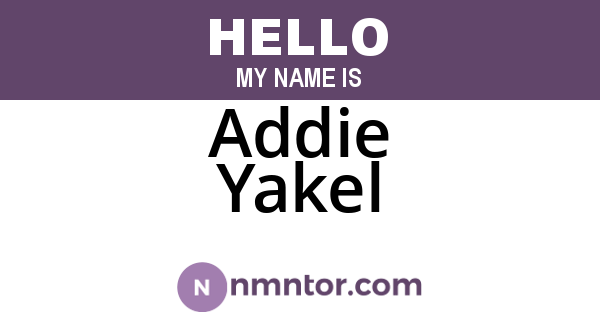 Addie Yakel