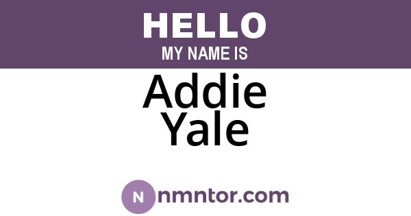 Addie Yale