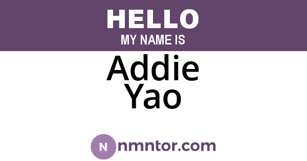 Addie Yao