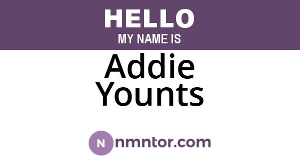 Addie Younts