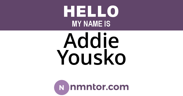 Addie Yousko