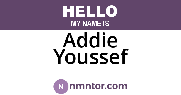 Addie Youssef