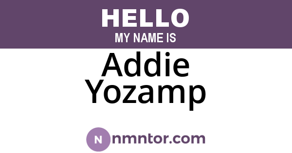 Addie Yozamp