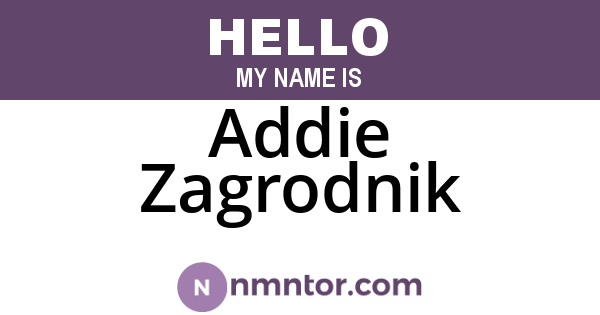 Addie Zagrodnik