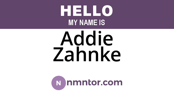 Addie Zahnke