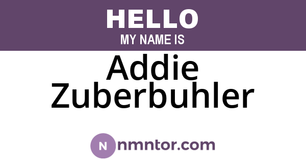 Addie Zuberbuhler