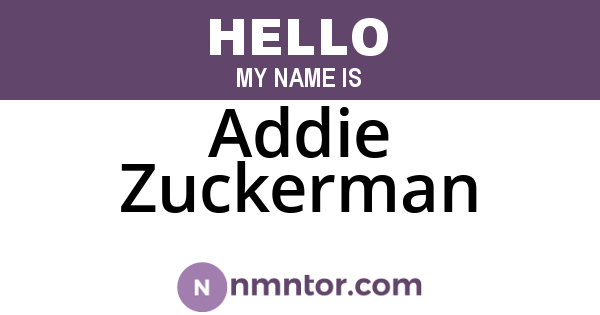 Addie Zuckerman
