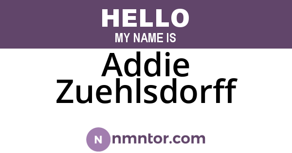 Addie Zuehlsdorff