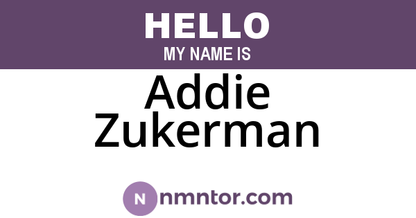 Addie Zukerman