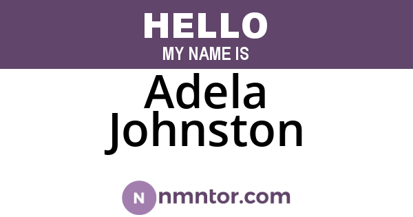 Adela Johnston