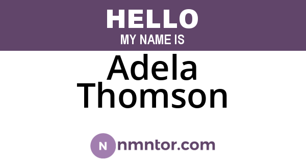 Adela Thomson