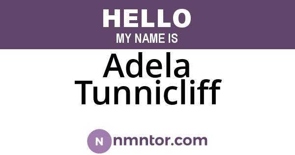 Adela Tunnicliff