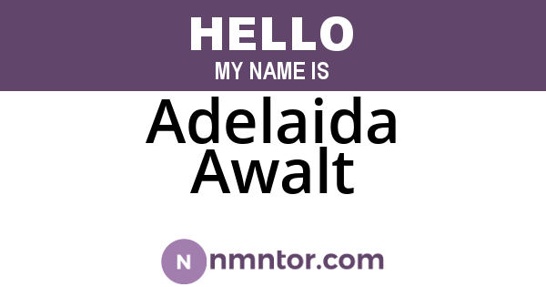 Adelaida Awalt