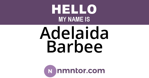 Adelaida Barbee