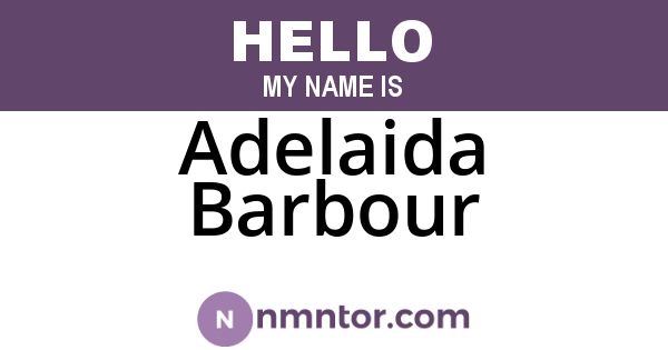 Adelaida Barbour