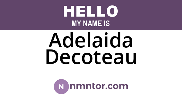 Adelaida Decoteau