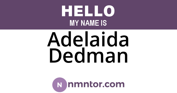 Adelaida Dedman