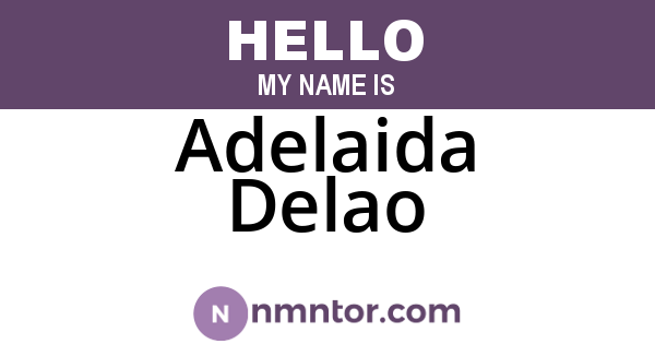 Adelaida Delao
