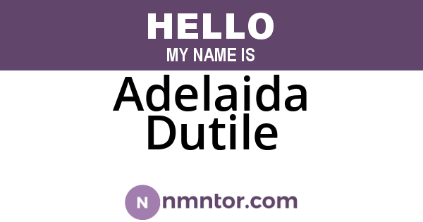 Adelaida Dutile