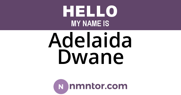 Adelaida Dwane