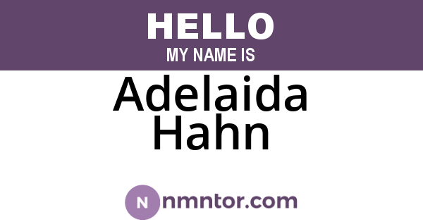 Adelaida Hahn