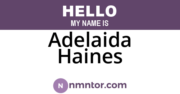 Adelaida Haines