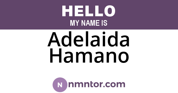 Adelaida Hamano