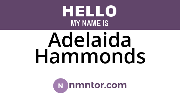 Adelaida Hammonds
