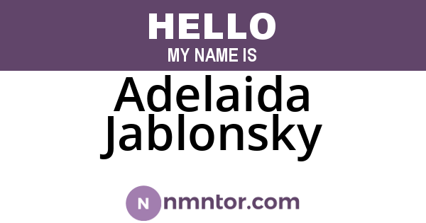 Adelaida Jablonsky
