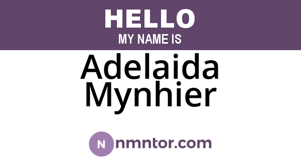 Adelaida Mynhier