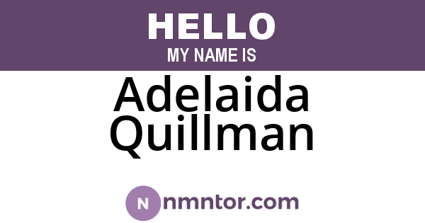 Adelaida Quillman
