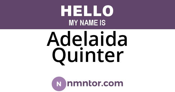 Adelaida Quinter