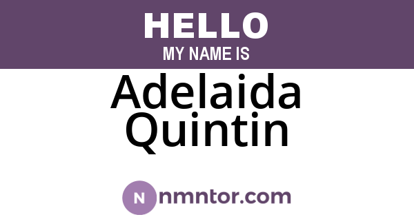 Adelaida Quintin