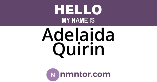 Adelaida Quirin