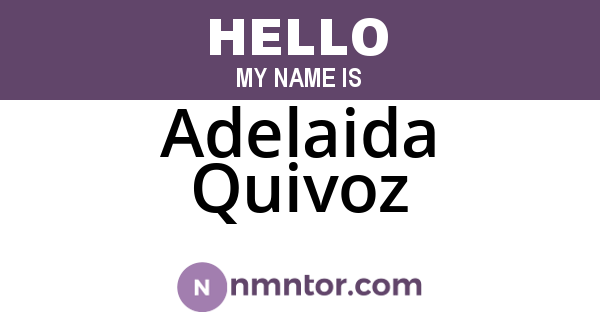 Adelaida Quivoz