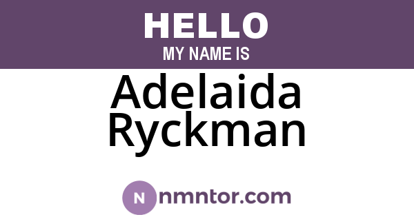 Adelaida Ryckman