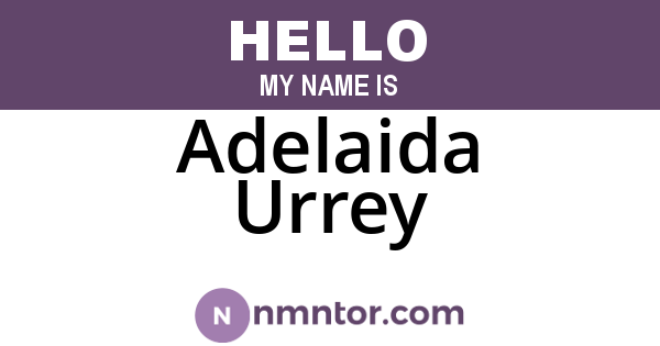 Adelaida Urrey
