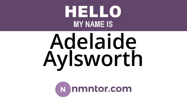Adelaide Aylsworth