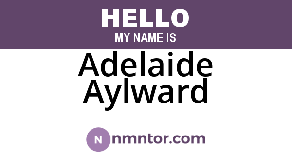 Adelaide Aylward
