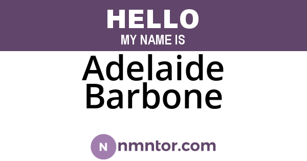Adelaide Barbone